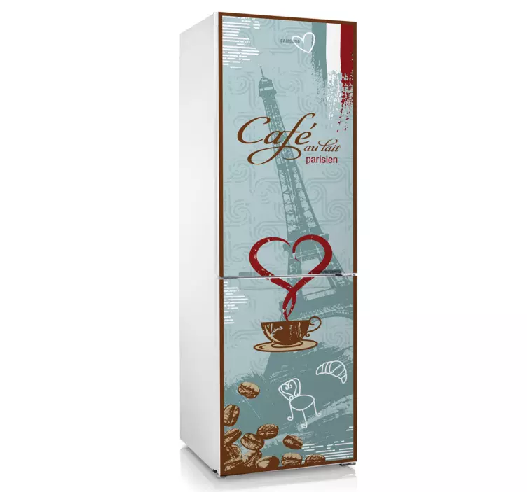 Francia kávé hűtőszekrény matrica - TenStickers