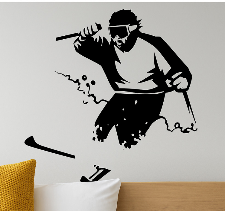 Freerider mélyen a hóban extrém sport matrica - TenStickers