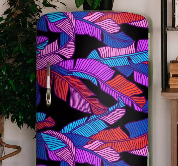 Fröccsenő virágos stílusú hűtőszekrény matrica - TenStickers