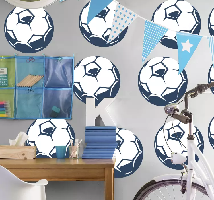 Futball-labda labdarúgó fali matrica - TenStickers