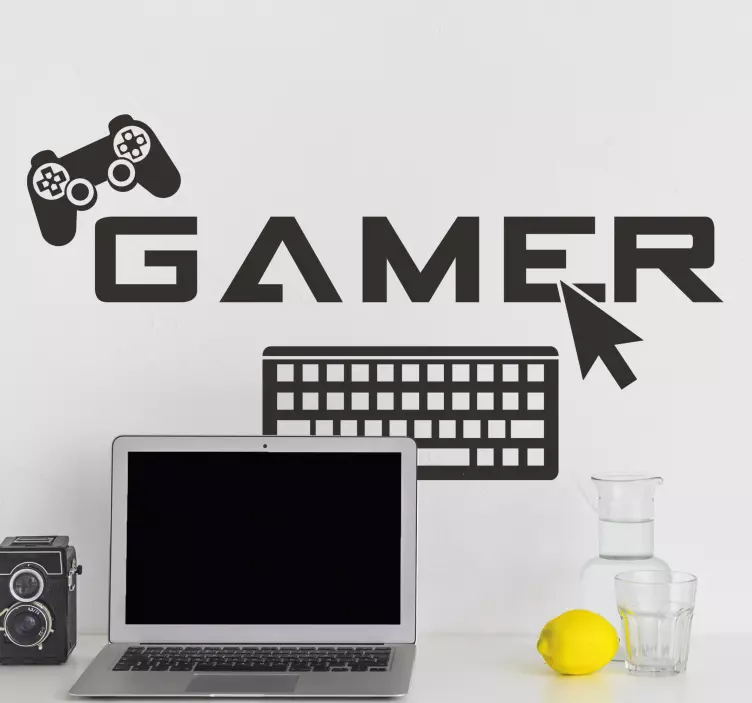 Gamer videojáték vinyl matrica - TenStickers