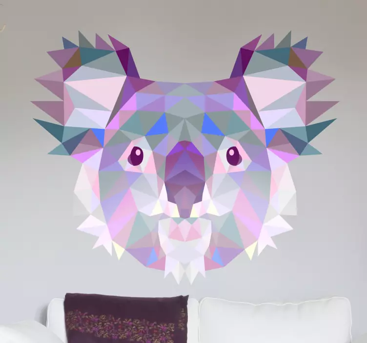 Geometriai koala medve fej matrica - TenStickers