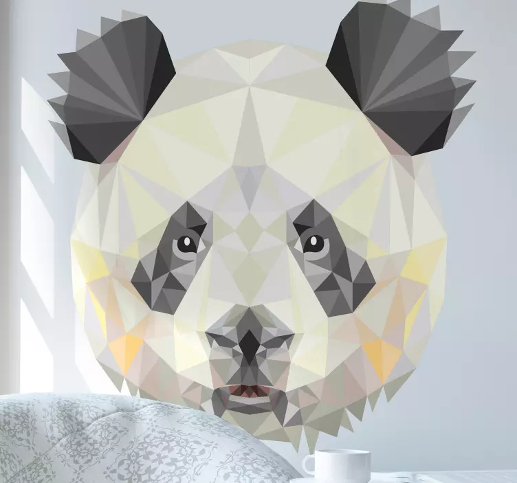 Geometriai panda állatok vadállat matrica - TenStickers
