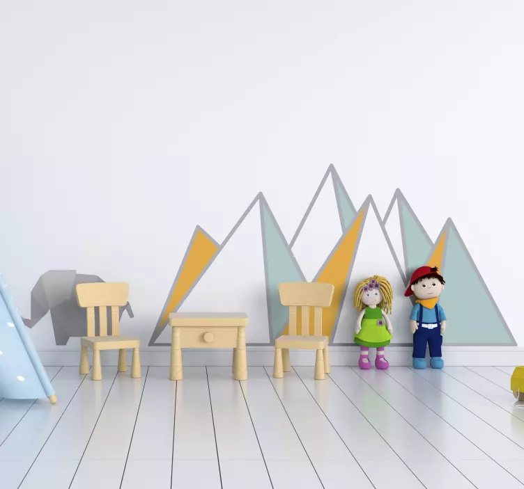 Geometriai stílus elefántállati matricával - TenStickers