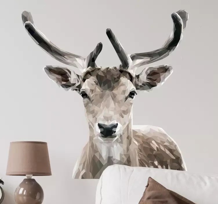 Geometrikus szarvas vadállati matrica - TenStickers