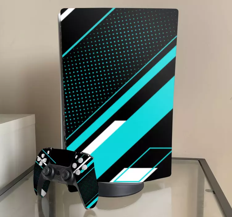 Geometriai vonal félárnyék ps5 matricákkal - TenStickers