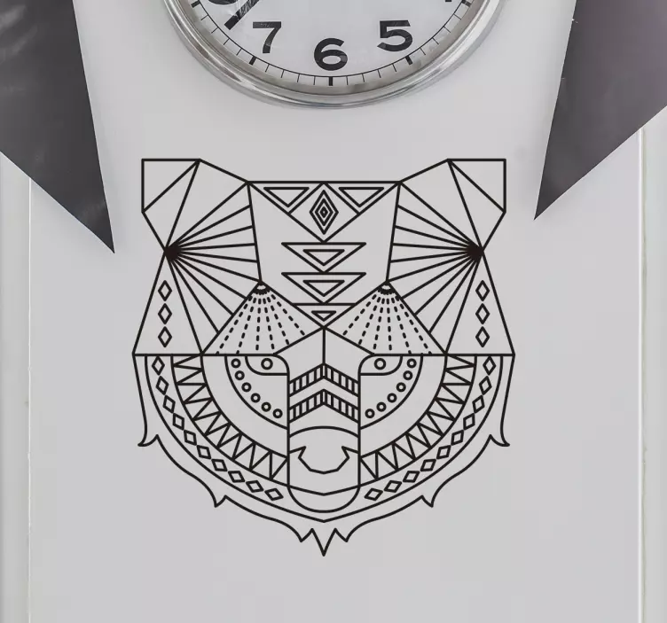 Geometrikus állatfej matrica - TenStickers