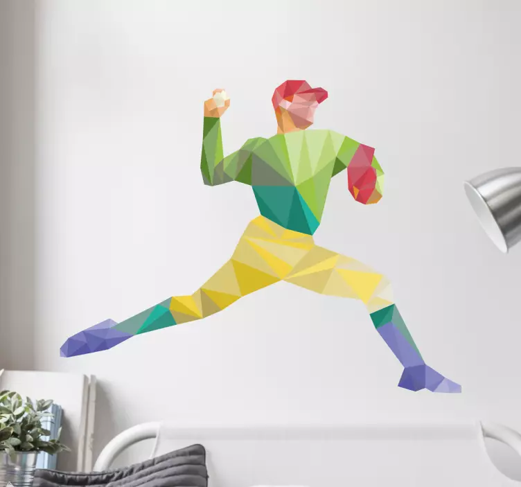 Geometrikus baseball figura matrica - TenStickers