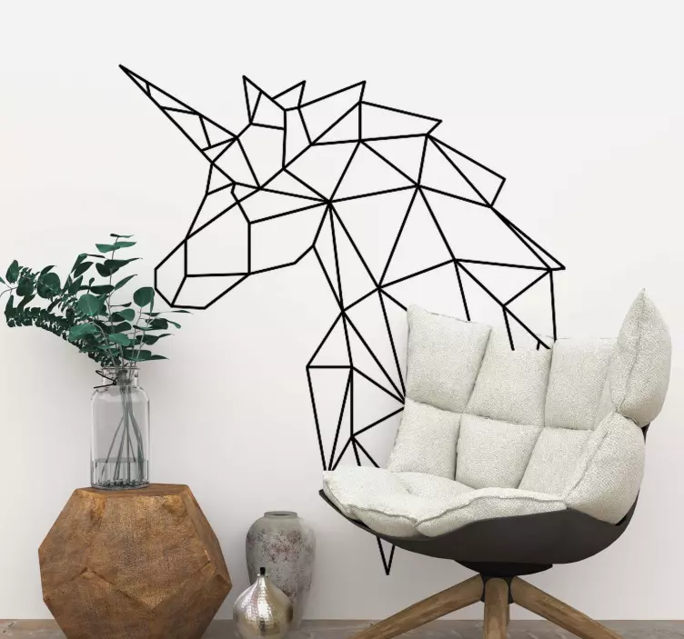 Geometrikus egyszarvú film matrica - TenStickers