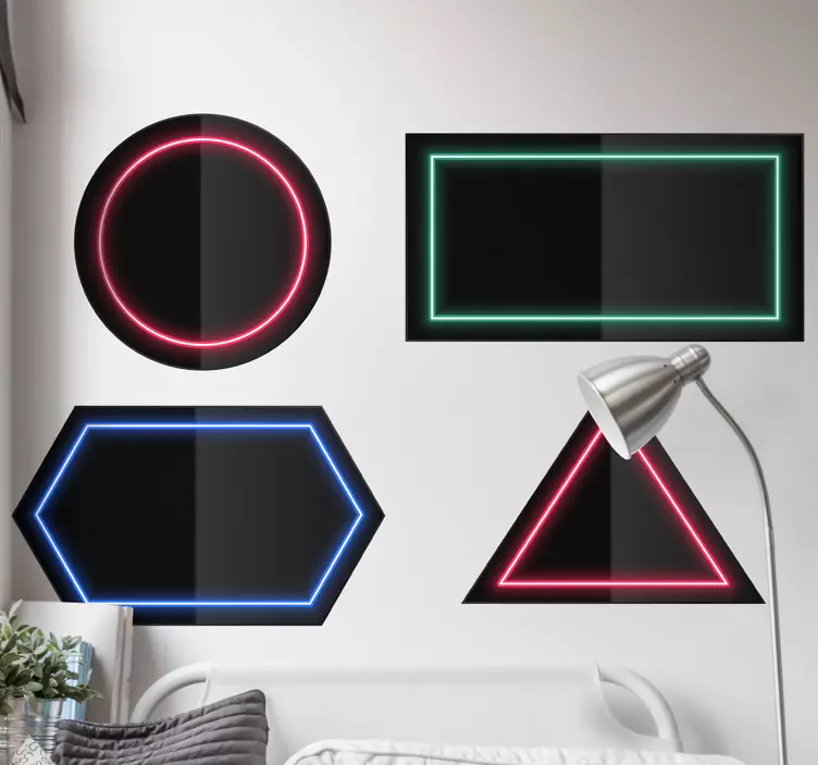 Geometrikus matrica - neon formázott kiegészítők - TenStickers