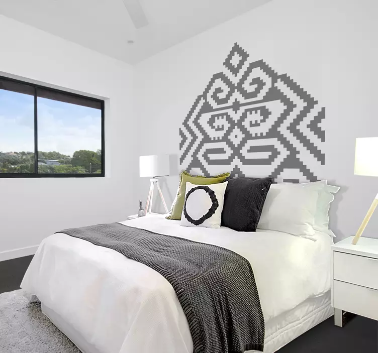 Geometrikus mintázatú kopjafák matricák - TenStickers