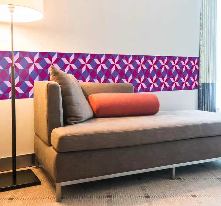 Geometrikus motívum létrehozása határok matrica - TenStickers