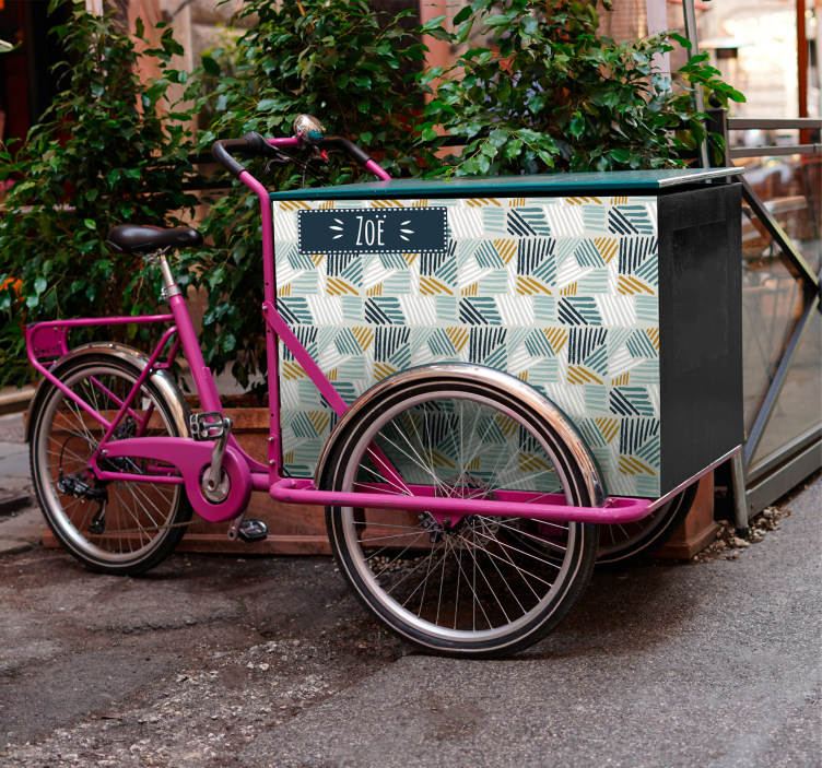 Geometrikus stílusú elrendezés matrica bicikli - TenStickers