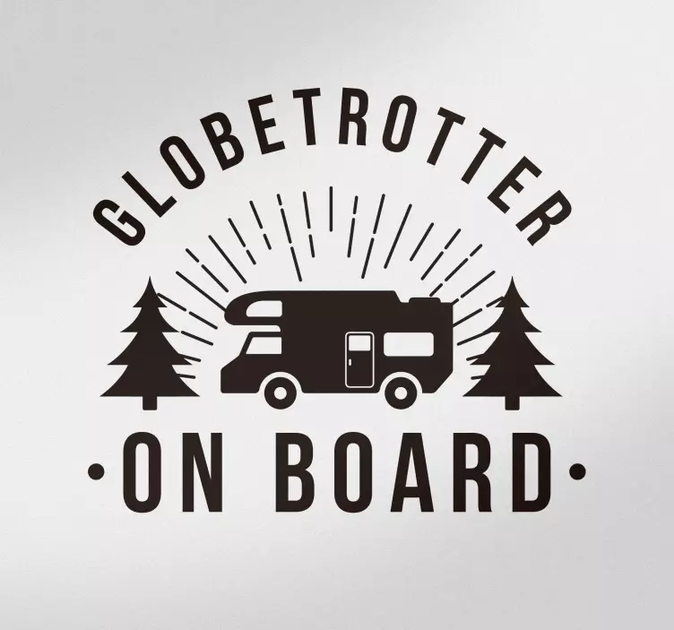Globetrotter a jármű fedélzetén matrica - TenStickers