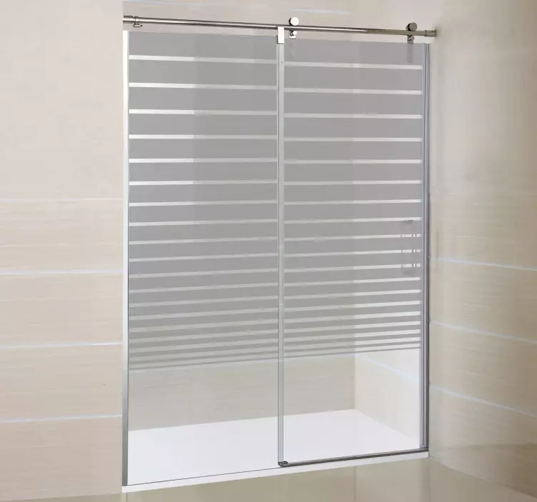 Gradiens vonalak dekoratív üveg zuhany matrica - TenStickers