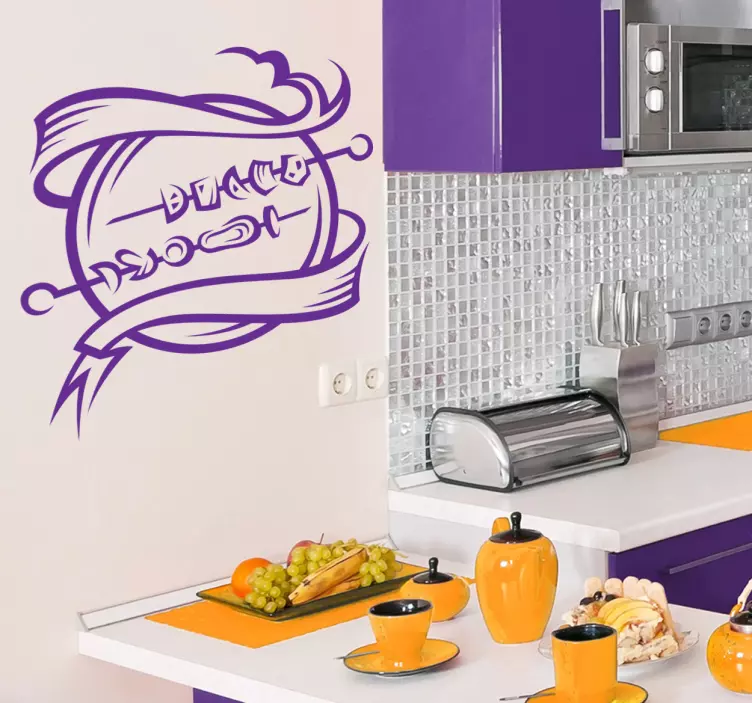 Grill húsos nyárs konyhai matrica - TenStickers