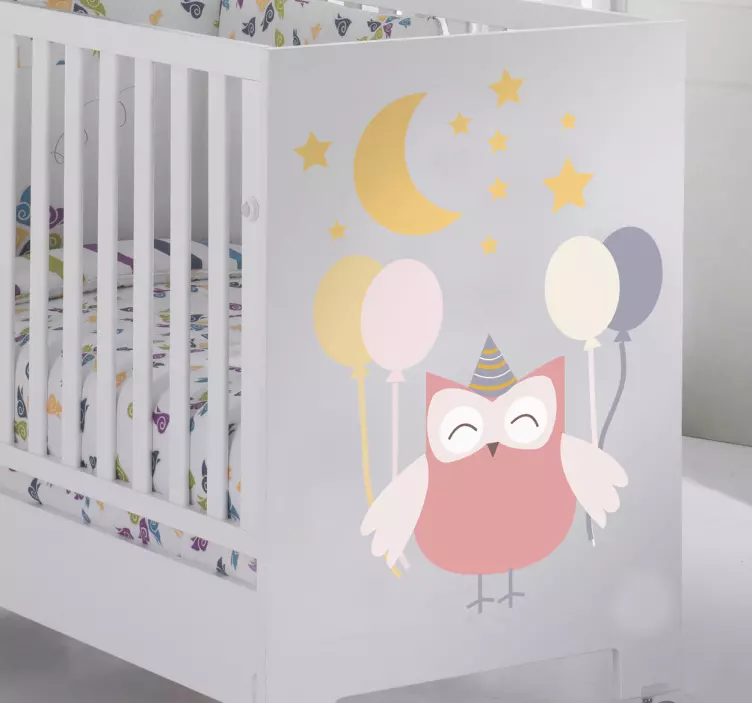 Gyerek bagoly party gyerek matrica - TenStickers