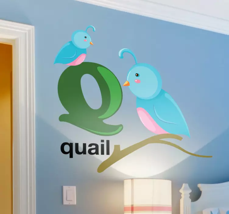 Gyerekek q betű matrica - TenStickers