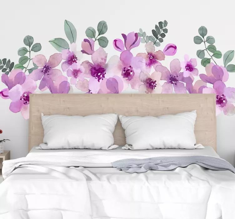 Gyönyörű akvarell csokor virág matrica - TenStickers