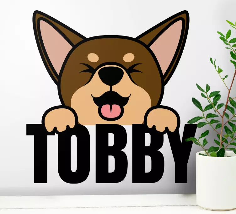 Gyönyörű kutya kandikál bakelit matrica - TenStickers