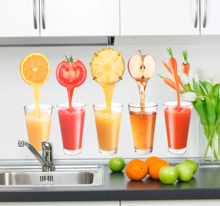 Gyümölcslevek konyhai matrica - TenStickers