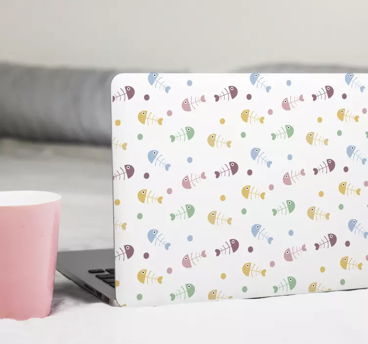 Hal-csont laptop matrica - TenStickers