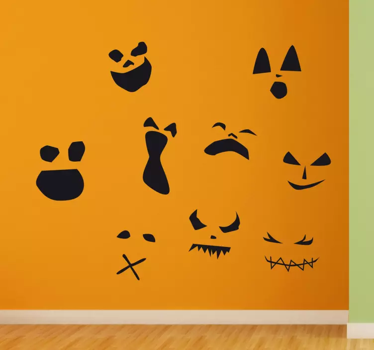 Halloween ijesztő arc matricák - TenStickers