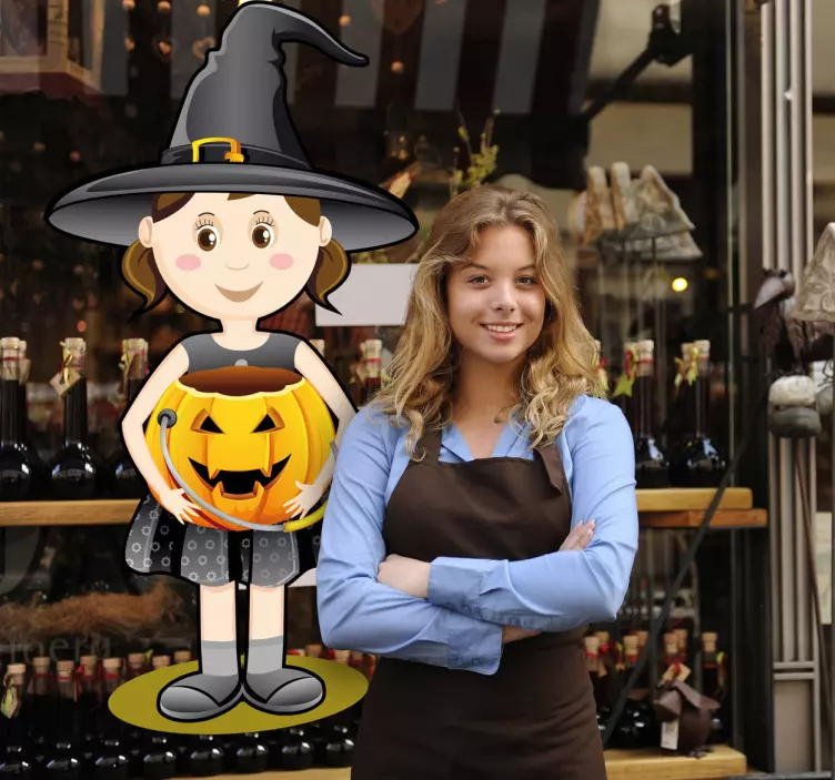 Halloween lány matrica - TenStickers