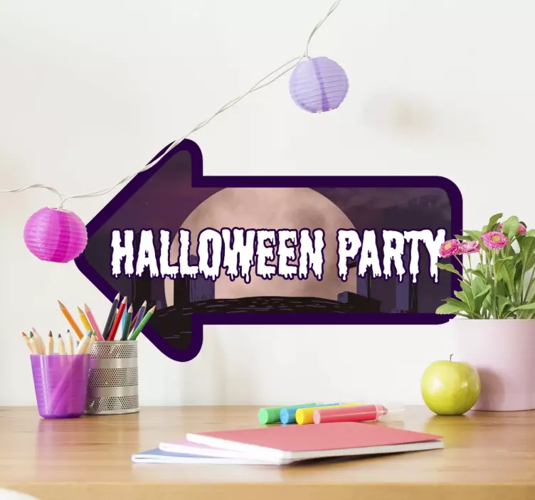 Party jel nyíl halloween matrica - TenStickers
