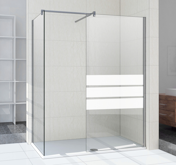 Három egyszínű csíkos zuhanyzós matrica - TenStickers