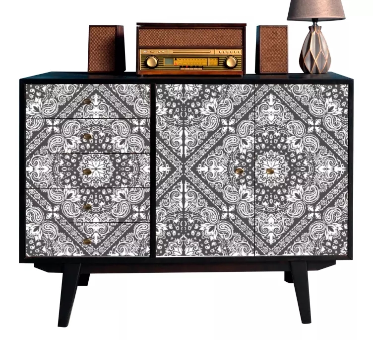 Háromszög fekete bandana bútor matrica - TenStickers