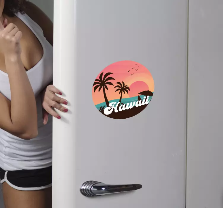 Hawaii vintage hűtő matrica - TenStickers
