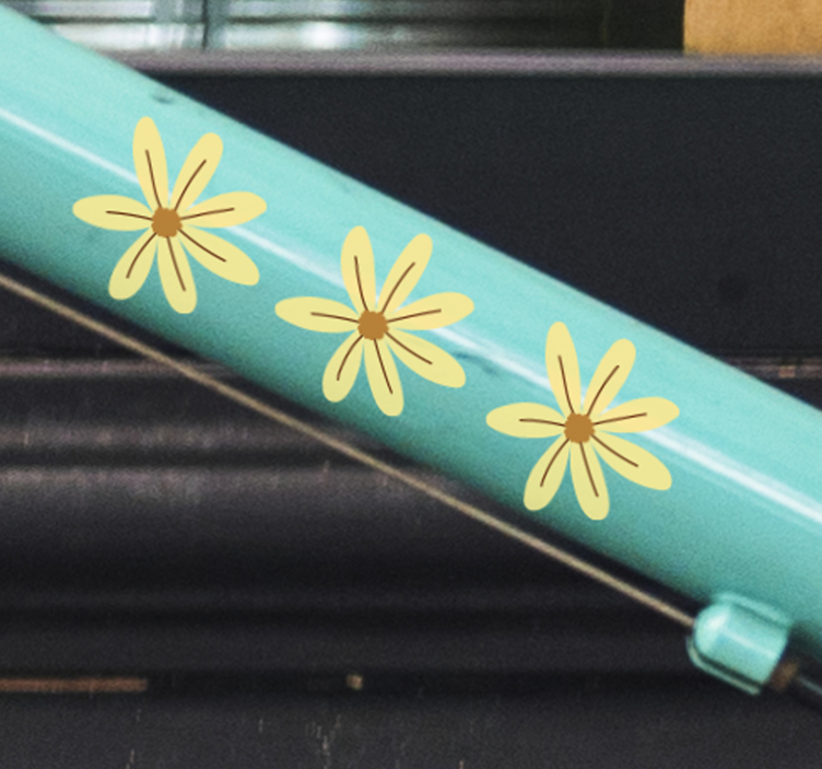 Hegyes virágok bicikli matrica - TenStickers