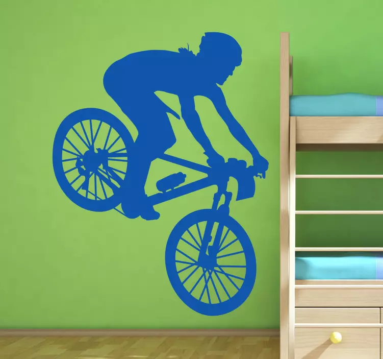 Hegyi motoros sziluett matrica - TenStickers