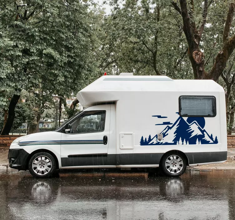 Hegység lakókocsi matrica - TenStickers