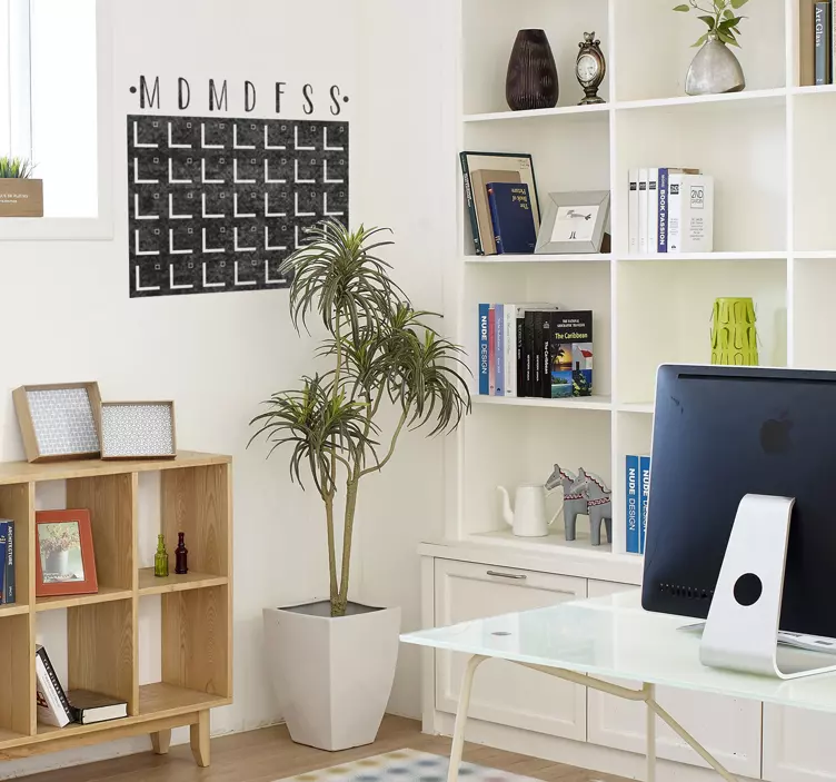 Hét napjai naptár matrica tábla - TenStickers