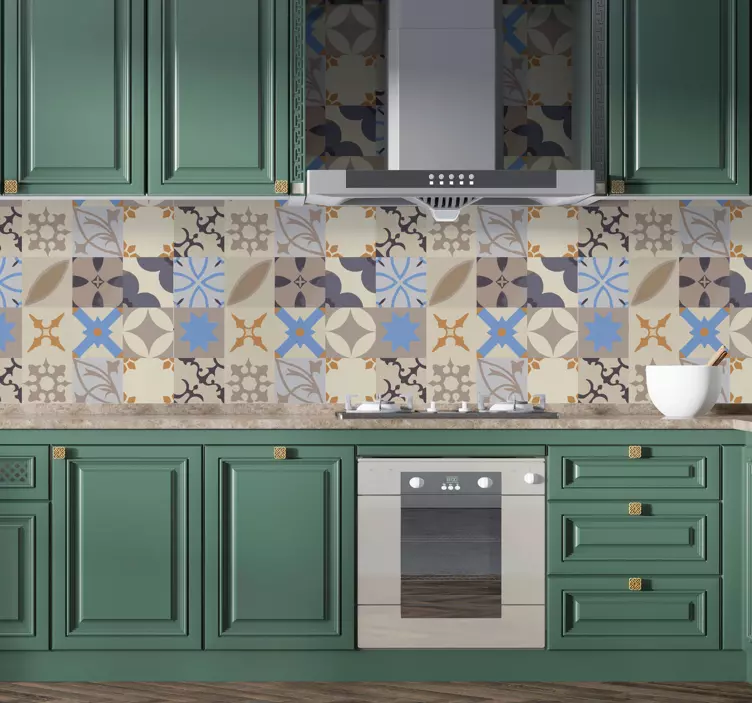 Hidraulikus cserép vinyl matrica - TenStickers