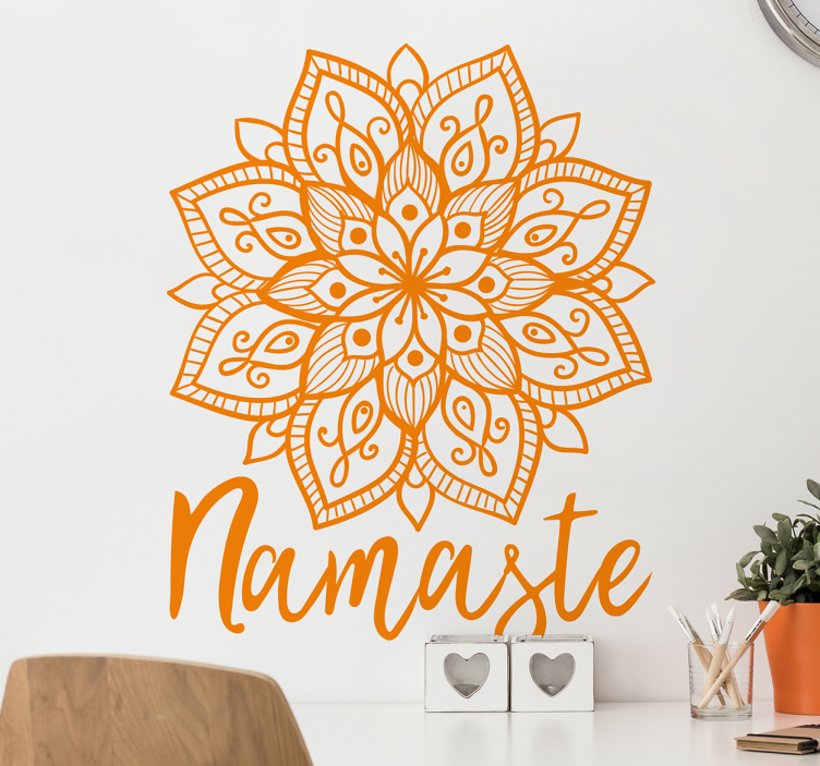 Hindu mandala namaste virágos falmatrica - TenStickers