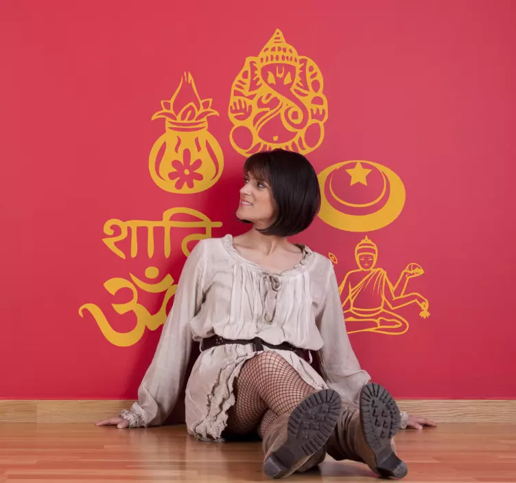 Hindu szimbólumok matricák - TenStickers