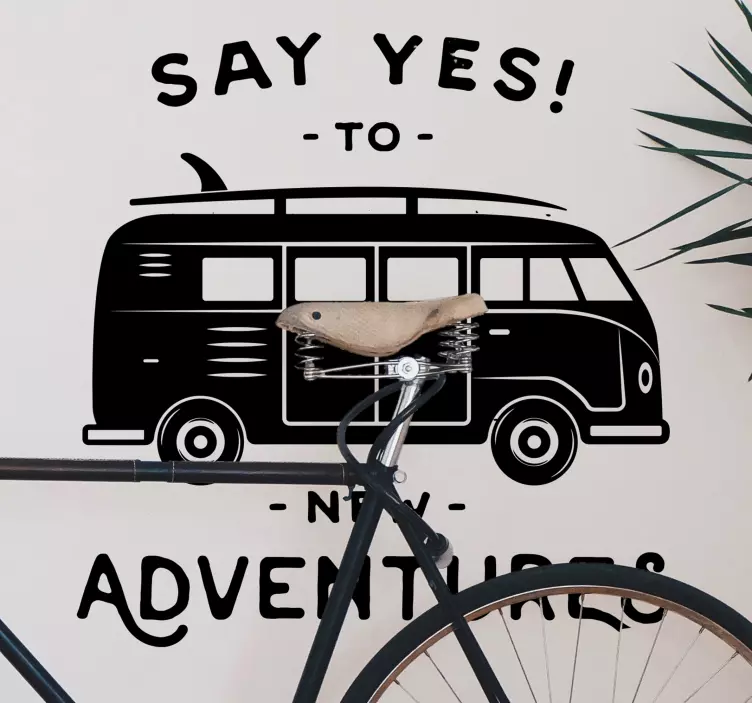 Hippi van car vinyl matrica - TenStickers