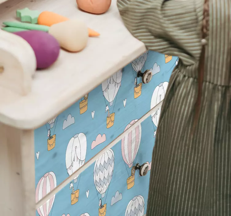 Hőlégballon bútor matrica - TenStickers