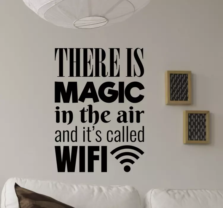 Otthoni mágia wifi otthoni szöveg fal matrica - TenStickers
