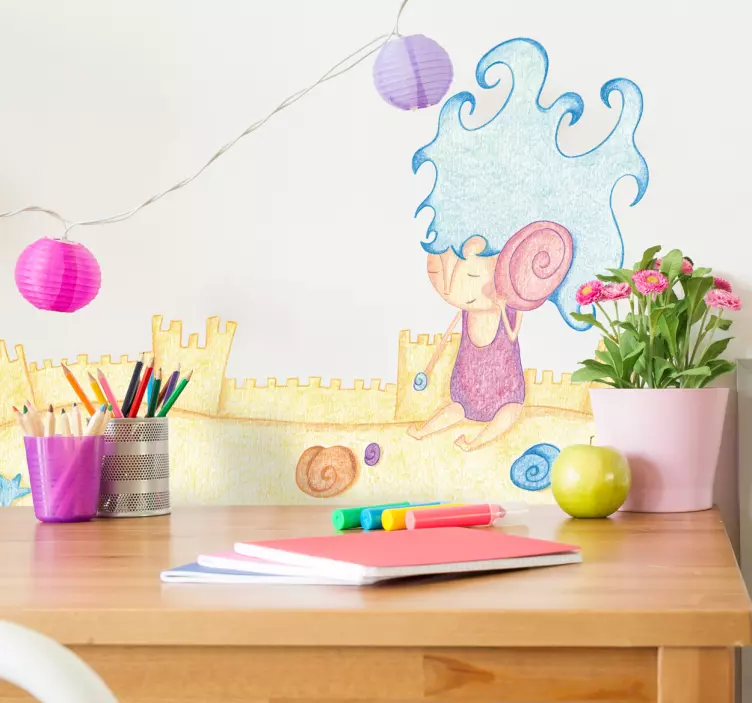 Homokvárak a tengerparton matrica - TenStickers