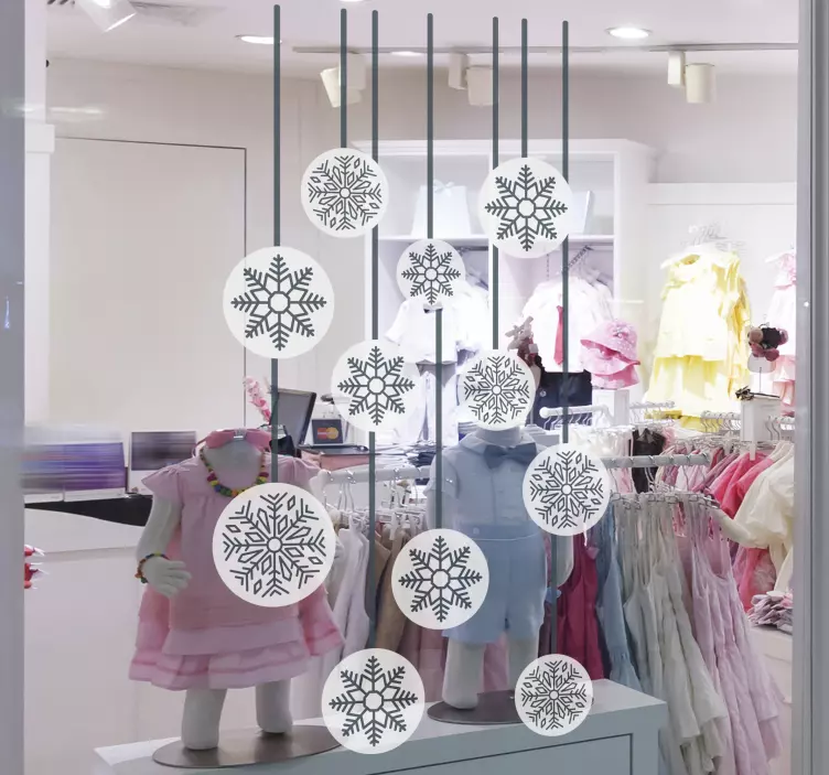 Hópehely ablak karácsonyi matrica - TenStickers