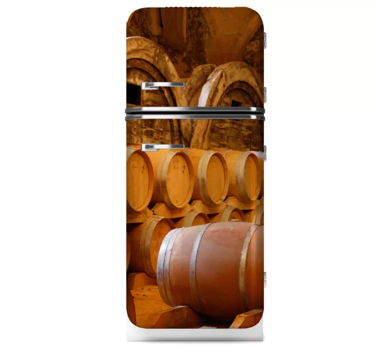 Hordó hűtőszekrény matrica - TenStickers