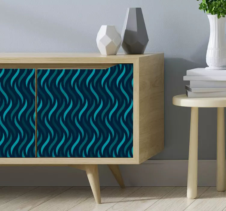 Hullámos minták tapéta - TenStickers