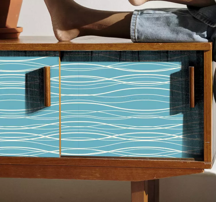 Hullámos mintás bútor matrica - TenStickers