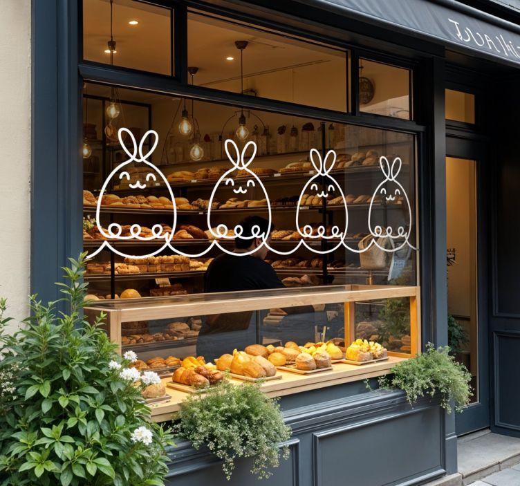 Húsvét napi határ matrica kirakatokra - TenStickers