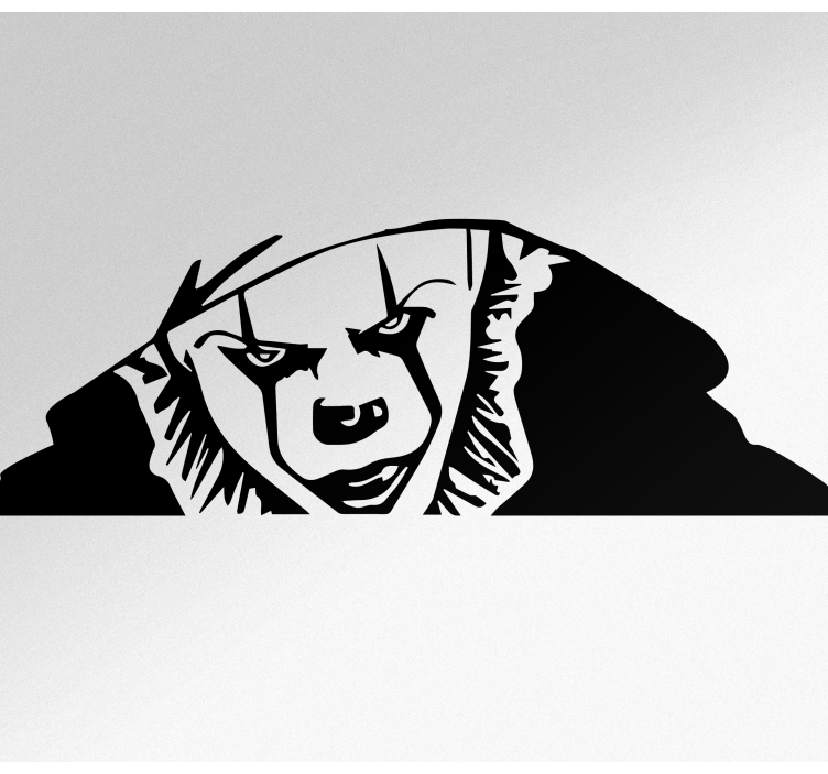 Ijesztően bohócra pillantó autómatrica - TenStickers