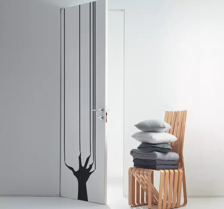 Rémisztő kezek ajtó halloween matrica - TenStickers